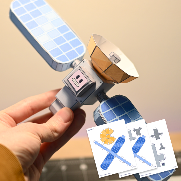 Papercraft satellite